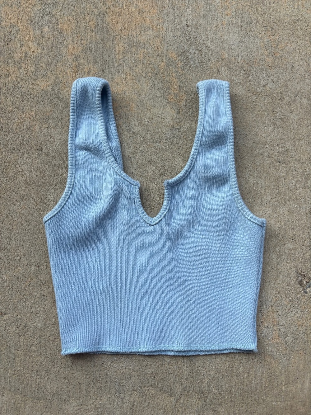 Blue Ribbed Tank